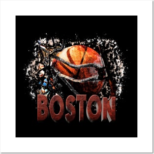 Classic Sports Boston Proud Name Basketball Posters and Art